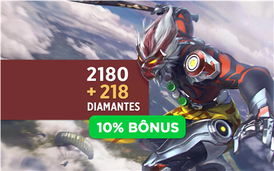 CARTÃO PRESENTE FREE FIRE - 2.180 DIAMANTES VIRTUAL