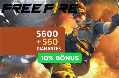 CARTÃO PRESENTE FREE FIRE - 5.600 DIAMANTES VIRTUAL